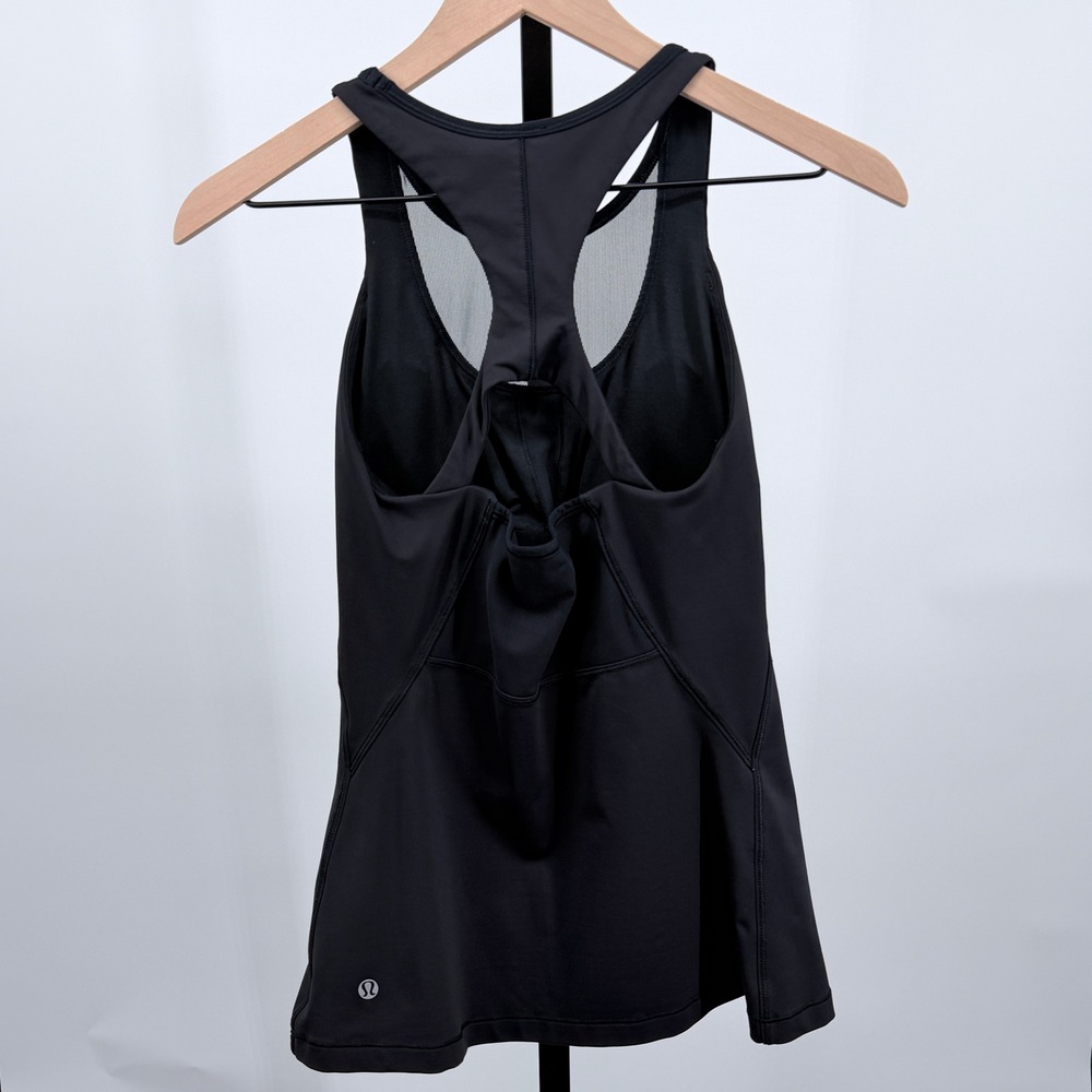 Lululemon Athletic Tank Top Size 6 Mesh Racerback Built In Bra Workout Yoga - Picture 4 of 7